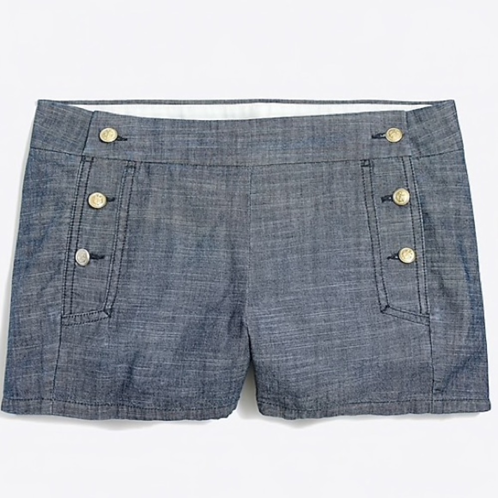New Navy J. Crew Sailor Style Shorts